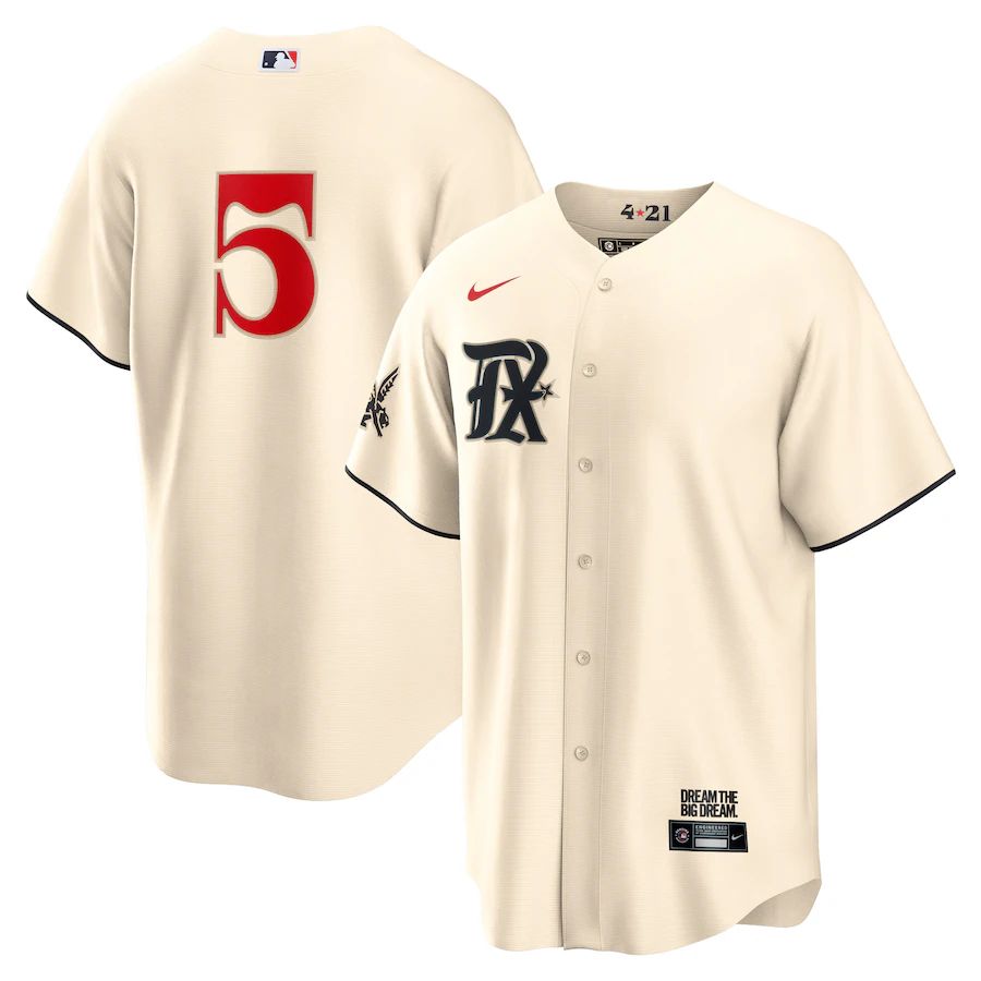 Texas Rangers #5 Corey Seager Men's Nike Cream 2023 City Connect ...